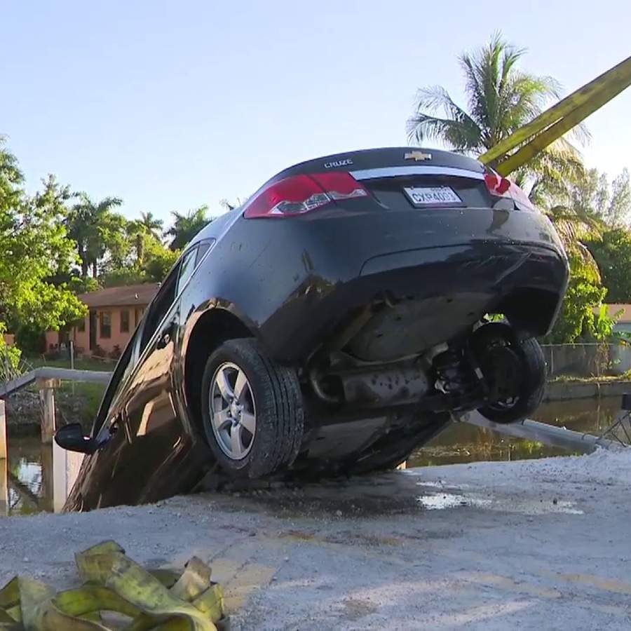 Off-duty officer saves woman after car plunges into El Portal canal